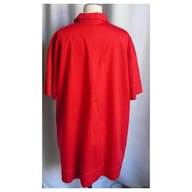 Bellerose-BELLEROSE Robe rouge neuve coton T1-Rouge