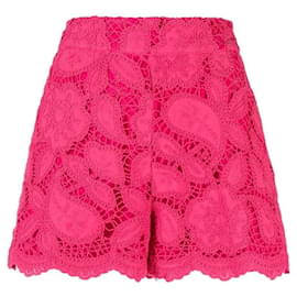 Maje-MAJE Short Lannick in pink English embroidery size 34 NEW CONDITION-Pink