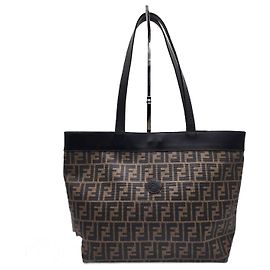 Fendi Double Zucca Neverfull Bag Brown