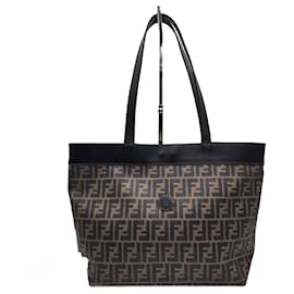 Fendi-Borsa Fendi Double Zucca Neverfull-Marrone