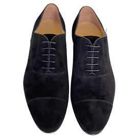chanel mocassin daim noir lacé 44 Bleu foncé