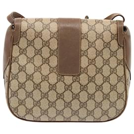 Gucci-GUCCI GG Supreme Shoulder Bag PVC Beige 001 41 4425 Auth 73228-Beige