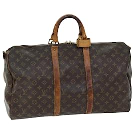 Louis Vuitton-LOUIS VUITTON Monogram Keepall Bandouliere 50 Boston Bag M41416 LV Auth cl830-Monogram