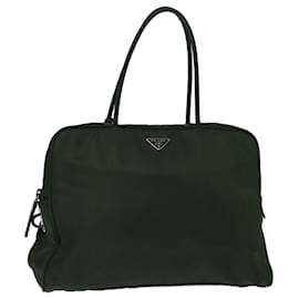 Prada-PRADA Hand Bag Nylon Khaki Auth 73205-Khaki