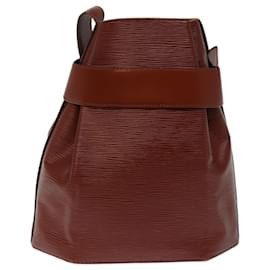 Louis Vuitton-LOUIS VUITTON Epi Sac Depaule PM Shoulder Bag Brown M80203 LV Auth th4844-Brown