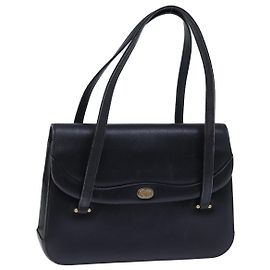 GUCCI Handtasche Leder Schwarz Auth 73035 Schwarz