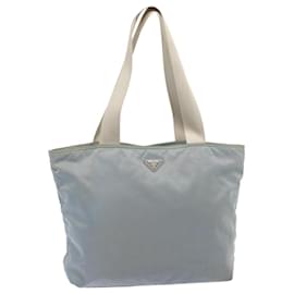 Prada-PRADA Tote Bag Nylon Blue Auth 72537-Blue