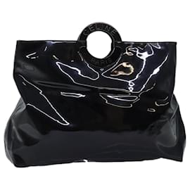 Céline-CELINE Hand Bag Patent leather Black Auth 71034-Black