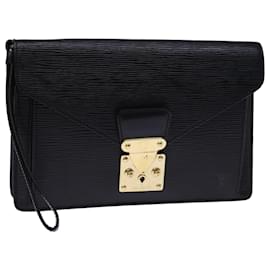 Louis Vuitton-LOUIS VUITTON Epi Serie Dragonne Hand Bag Black M52612 LV Auth bs14001-Black