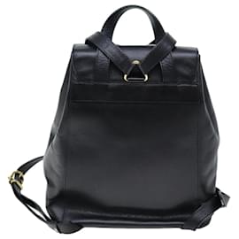 Céline-CELINE Backpack Leather Black Auth 73090-Black