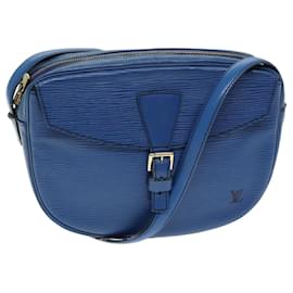Louis Vuitton-LOUIS VUITTON Epi June Feuille Shoulder Bag Blue M52155 LV Auth 73480-Blue