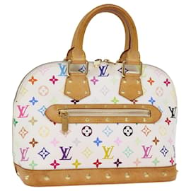Louis Vuitton-LOUIS VUITTON Monogram Multicolor Alma Hand Bag White M92647 LV Auth 71657-White