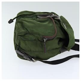 Prada-PRADA Backpack Nylon Khaki Auth 72632-Khaki