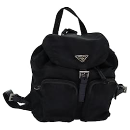 Prada-PRADA Backpack Nylon Black Auth 72491-Black