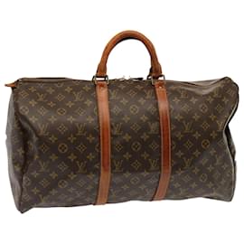 Louis Vuitton-LOUIS VUITTON Monogram Keepall 50 Boston Bag M41426 LV Auth 72976-Monogram
