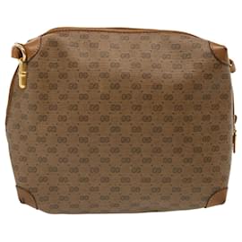 Gucci-GUCCI Micro GG Supreme Shoulder Bag PVC Beige 007 104 4916 Auth ac2966-Beige