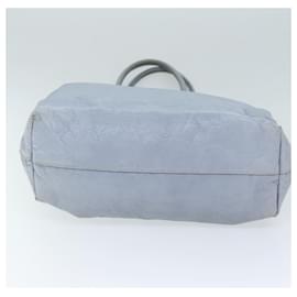 Prada-PRADA Hand Bag Leather 2way Light Blue Auth bs13927-Light blue