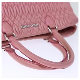 Miu Miu-Miu Miu Materasse Hand Bag Leather 2way Pink Auth ep4153-Pink