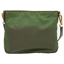 Prada-PRADA Shoulder Bag Nylon Khaki Auth 72572-Khaki