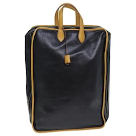 Hermès-Estojo de viagem HERMES Capa para vestuário em couro preto Auth bs13799-Preto