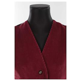 Saint Laurent-Burgundy jacket-Dark red