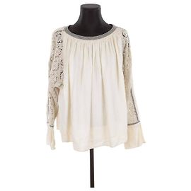 Chloé Langärmliges Leinenoberteil Roh