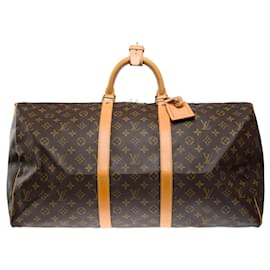 Louis Vuitton-LOUIS VUITTON Keepall Bag in Brown Canvas - 101288-Brown