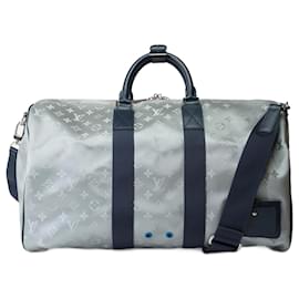 Louis Vuitton-LOUIS VUITTON Keepall Bag in Silver Plastic - 101901-Silvery