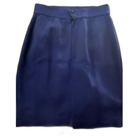 Conjunto Thierry Mugler azul de algodão blazer e saia Azul