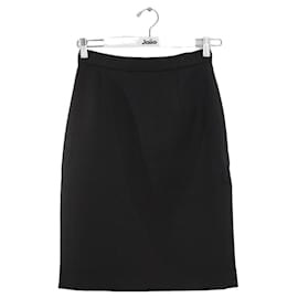 Dice Kayek-wrap wool skirt-Black