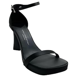 Autre Marque-Sandalias Elsa de satén reciclado en negro de Stella McCartney-Negro