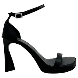 Autre Marque-Sandalias Elsa de satén reciclado en negro de Stella McCartney-Negro