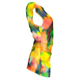 Autre Marque-Dries Van Noten Multicolor Sheer Tie-Dye Mesh Top-Multiple colors