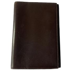Hermès Carteras accesorios pequeños Marrón oscuro