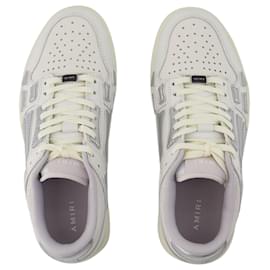 Amiri-Metallic Skel Top Low Sneakers - Amiri - Synthetic - White-White