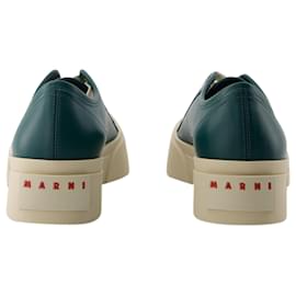 Marni-Lace Up Sneakers - Marni - Leather - Green-Green