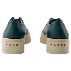 Sneakers Stringate - Marni - Pelle - Verde Verde