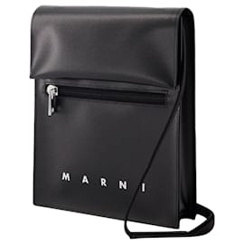 Marni-Pouch On Strap Crossbody - Marni - Synthetic - Black-Black