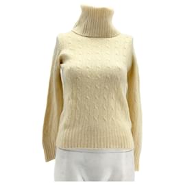 Autre Marque-NON SIGNE / UNSIGNED  Knitwear T.FR 38 Cashmere-Yellow