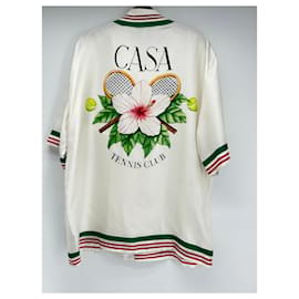 Casablanca-CASABLANCA  Shirts T.International M Silk-White