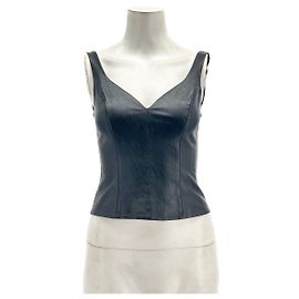 PINKO Hauts T.IT 38 Cuir végétalien Noir