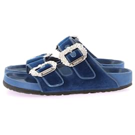 Manolo Blahnik-MANOLO BLAHNIK  Sandals T.EU 37 Leather-Blue