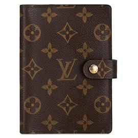 Louis Vuitton-Capa para caderno de lona Louis Vuitton Agenda PM R20005 em bom estado-Outro