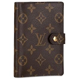 Louis Vuitton-Capa para caderno de lona Louis Vuitton Agenda PM R20005 em bom estado-Outro