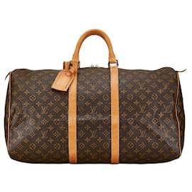 Louis Vuitton-Louis Vuitton Keepall 55 Canvas Reisetasche M41424 in gutem Zustand-Andere