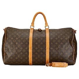 Louis Vuitton-Louis Vuitton Keepall Bandouliere 55 Canvas Reisetasche M41414 in gutem Zustand-Andere