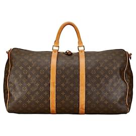 Louis Vuitton-Louis Vuitton Keepall Bandouliere 55 Canvas Reisetasche M41414 in gutem Zustand-Andere