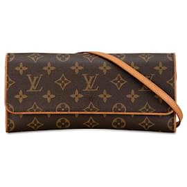 Louis Vuitton-Louis Vuitton Pochette Twin GM Canvas Crossbody Bag M51852 in Good condition-Other