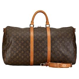 Louis Vuitton-Louis Vuitton Keepall Bandouliere 55 Canvas Reisetasche M41414 in gutem Zustand-Andere