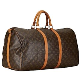Louis Vuitton-Louis Vuitton Keepall Bandouliere 55 Bolsa de viaje de lona M41414 en buen estado-Otro